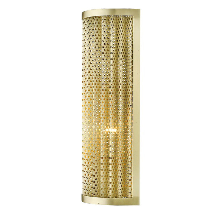 Acclaim Basetti Sconce, Gold/Gold Metal Cylindrical Shape