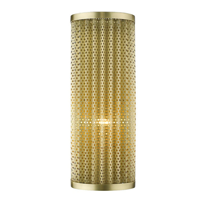 Acclaim Basetti Sconce, Gold/Gold Metal Cylindrical Shape