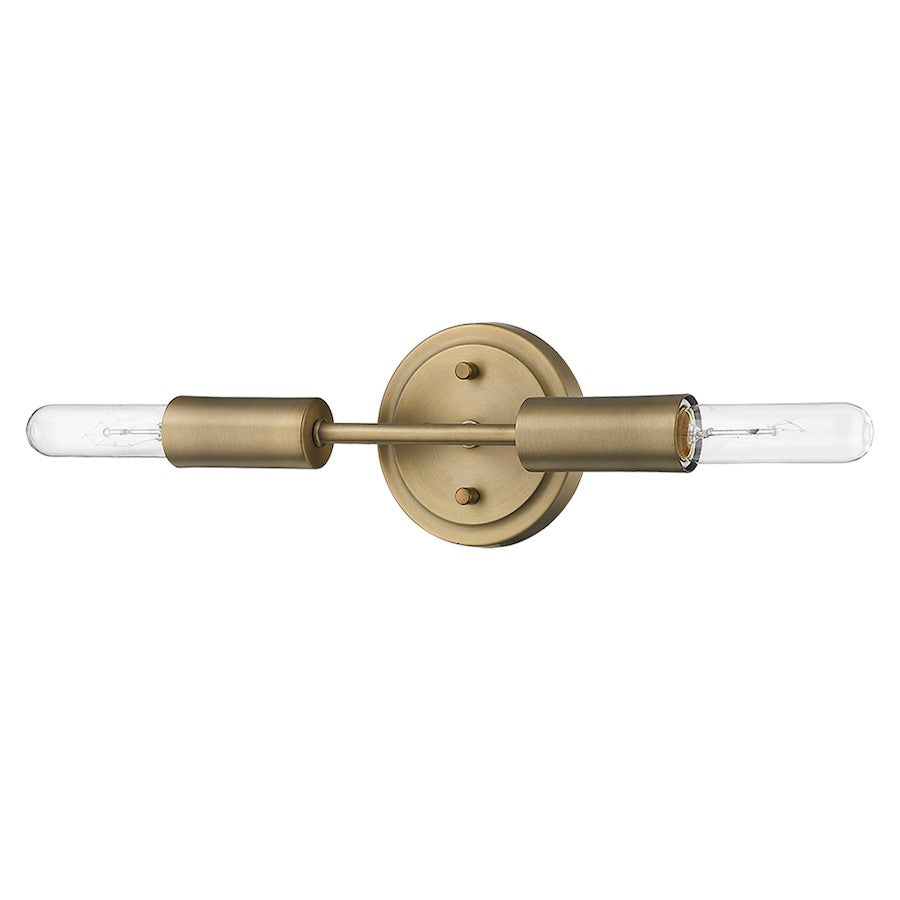 Acclaim Perret 2 Light Sconce, Aged Brass