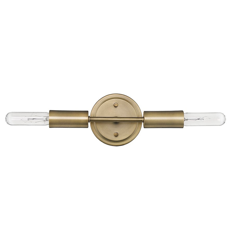 Acclaim Perret 2 Light Sconce, Aged Brass