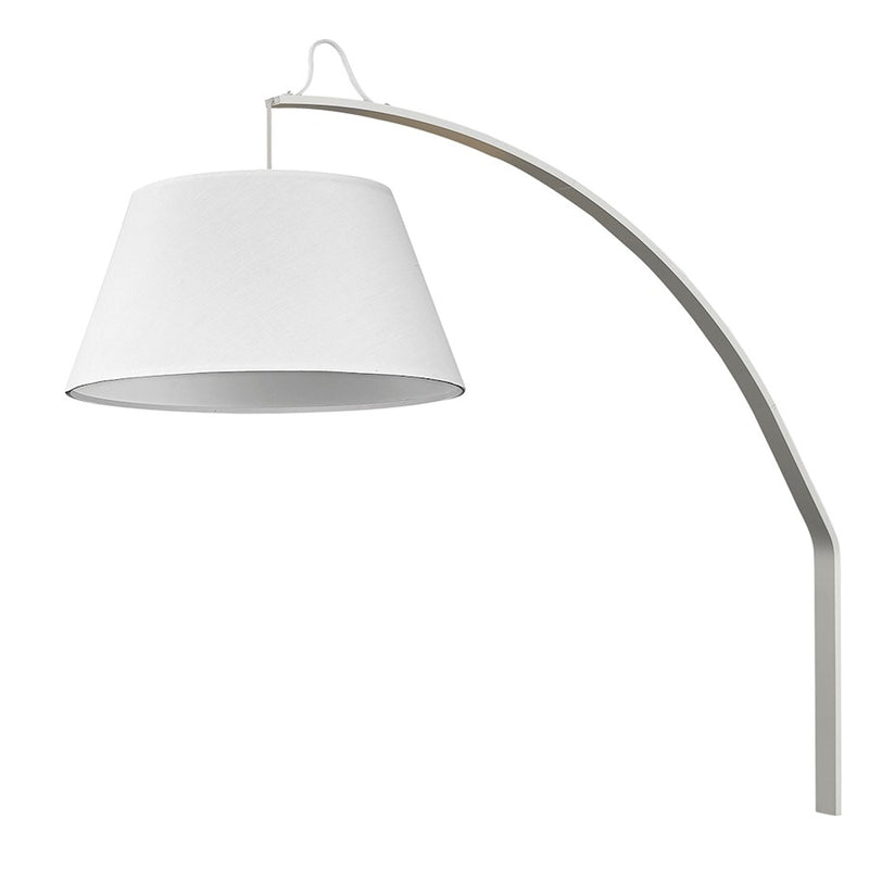 Acclaim Della Sconce, White/White Fabric Tapered Drum