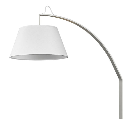 Acclaim Della Sconce, White/White Fabric Tapered Drum