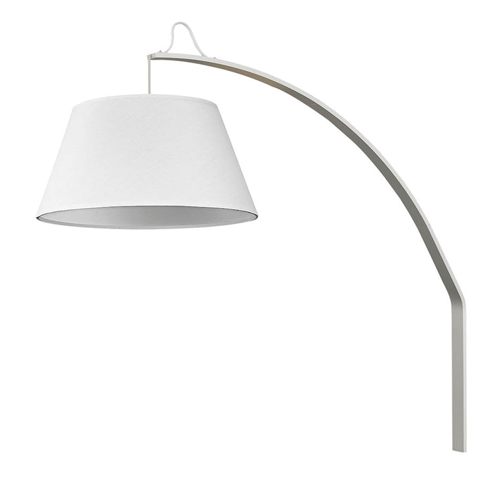 Acclaim Della Sconce, White/White Fabric Tapered Drum