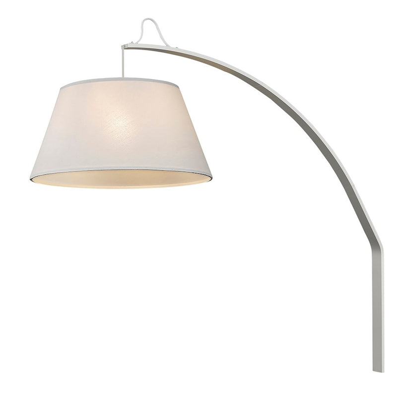 Acclaim Della Sconce, White/White Fabric Tapered Drum