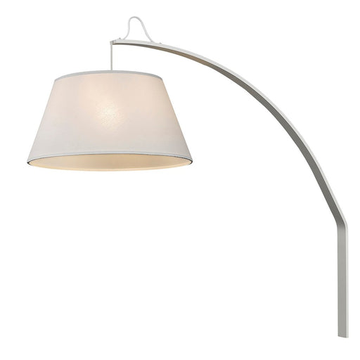 Acclaim Della Sconce, White/White Fabric Tapered Drum