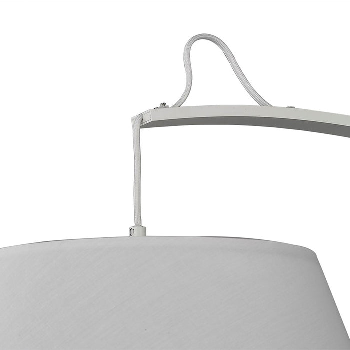 Acclaim Della Sconce, White/White Fabric Tapered Drum