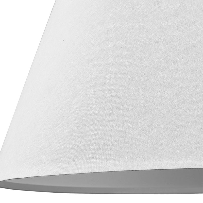 Acclaim Della Sconce, White/White Fabric Tapered Drum
