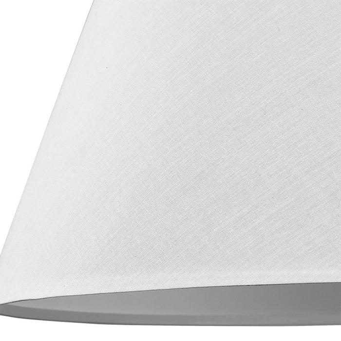 Acclaim Della Sconce, White/White Fabric Tapered Drum