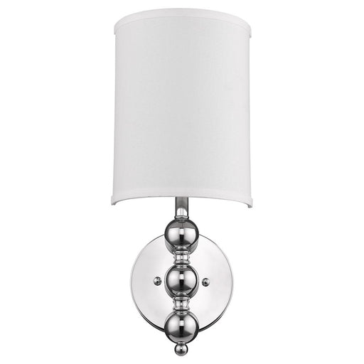 Acclaim St. Clare 1 Light Wall Lamp, Chrome/White 1/2 Round