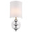 Acclaim St. Clare 1 Light Wall Lamp, Chrome/White 1/2 Round