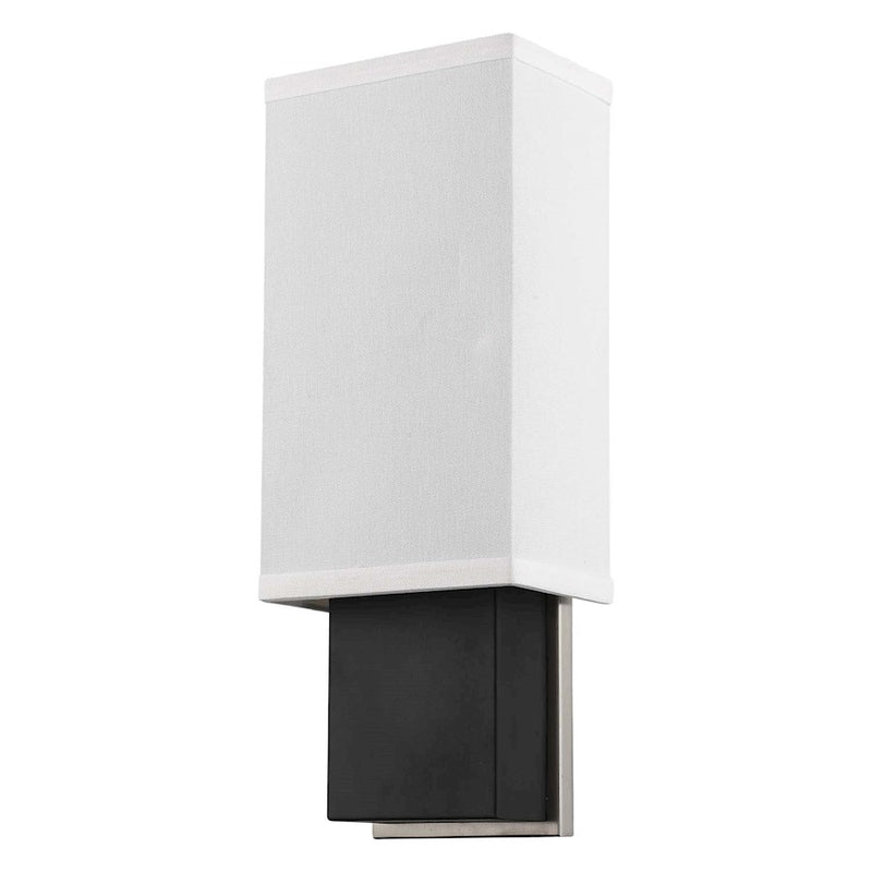 Acclaim Finestra 1 Light Sconce, Espresso/Chrome/Homespun