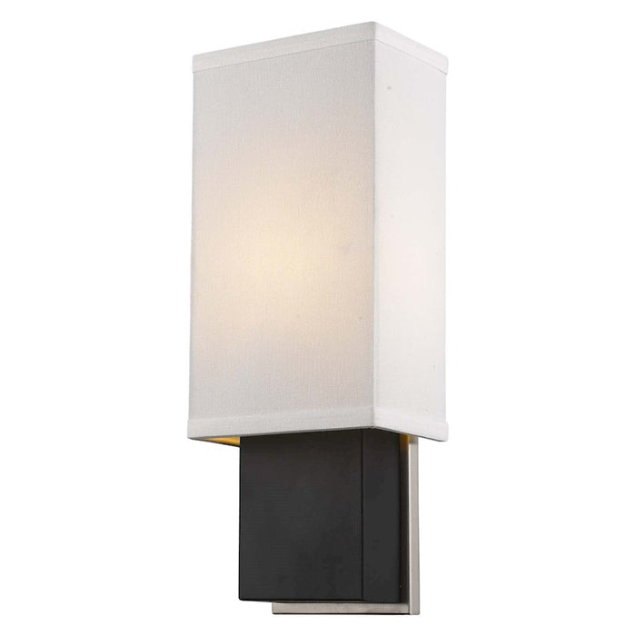 Acclaim Finestra 1 Light Sconce, Espresso/Chrome/Homespun