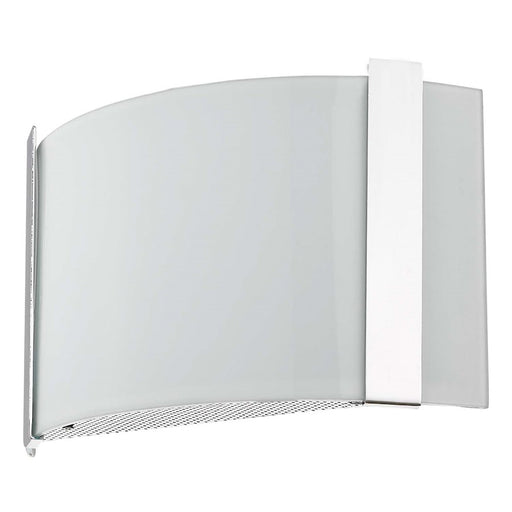 Acclaim Apollo 1 Light Sconce, Chrome/Frosted White Curved Glass
