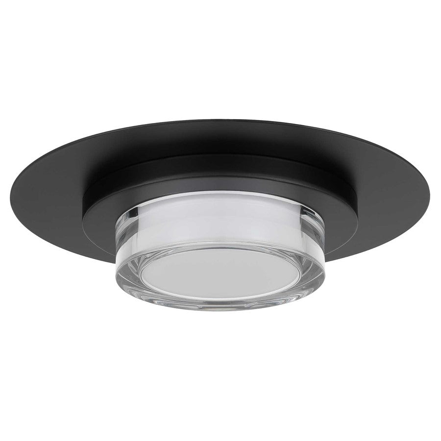 Alteck Plate Rnd 12" LED Outdoor Mount, Sand Black