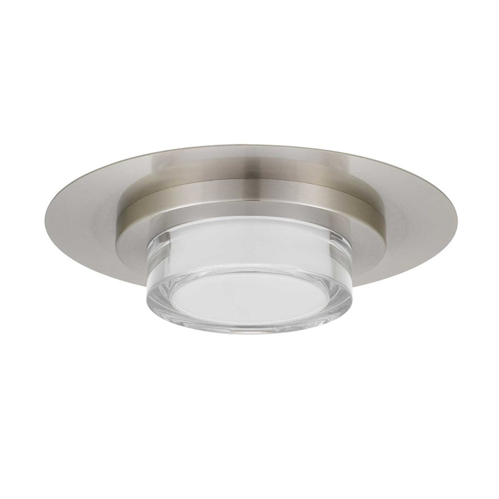 Alteck Plate Rnd 12" LED Outdoor, Brushed Stainless Steel