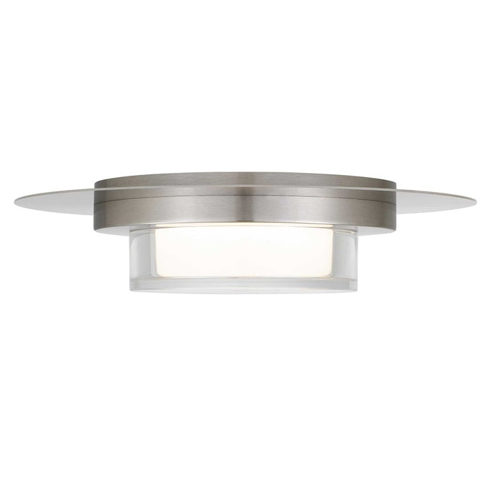 Alteck Plate Rnd 12" LED Outdoor, Brushed Stainless Steel