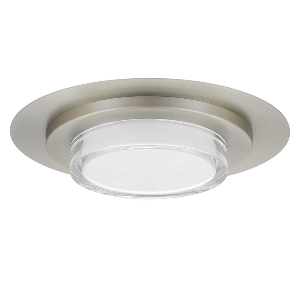 Alteck Plate Rnd 16" LED Outdoor, Brushed Stainless Steel