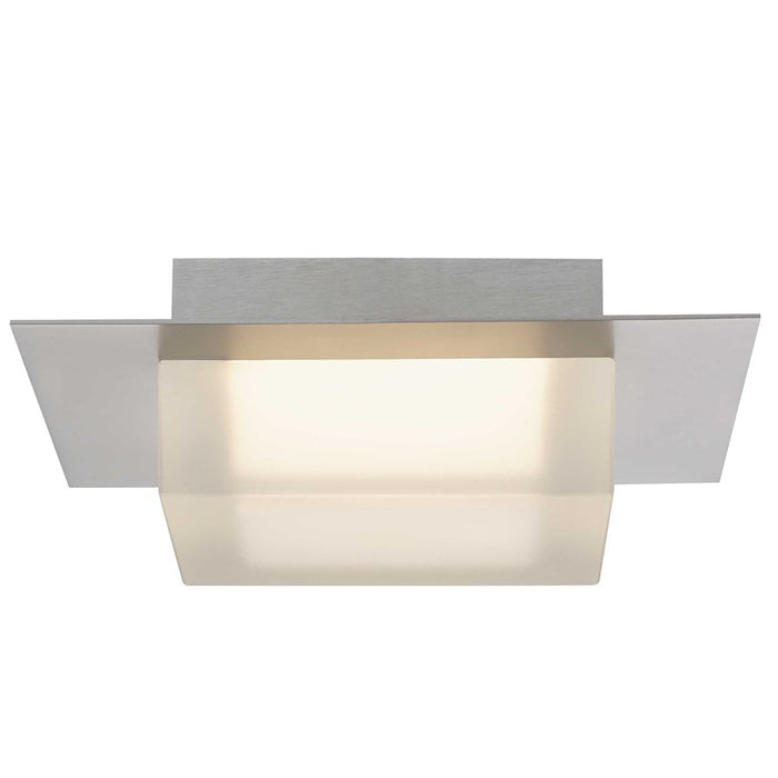 Alteck Foursquare 8" LED Outdoor, Brushed Stainless Steel