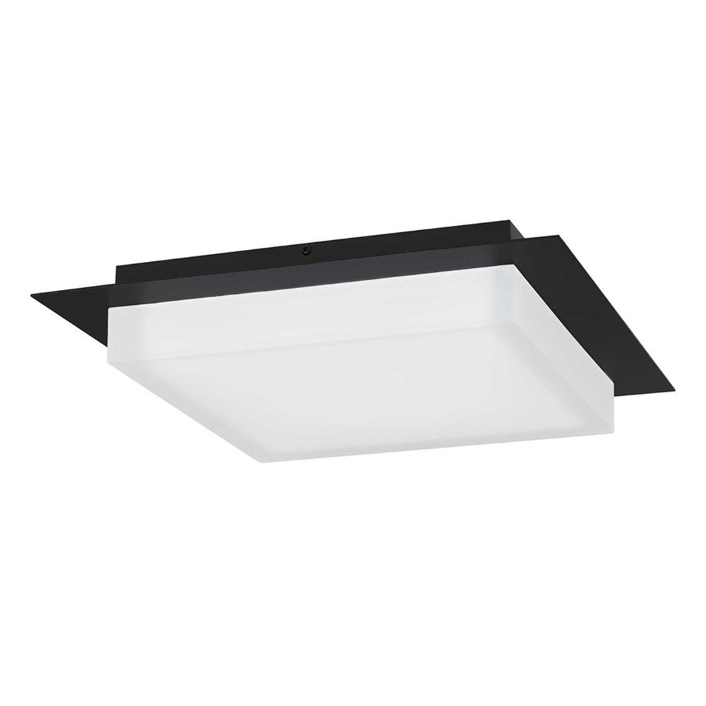 Alteck Foursquare 14" LED Outdoor Mount, Sand Black