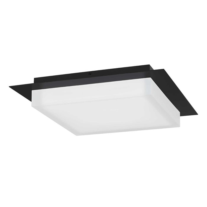 Alteck Foursquare 14" LED Outdoor Mount, Sand Black - AFM0015-3CCT-W-BK