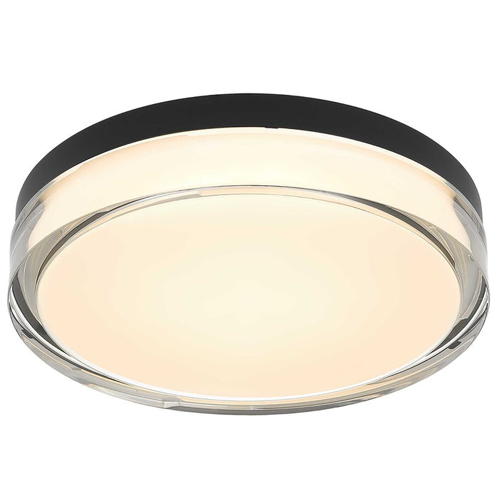 Alteck Sunspot 12" LED Outdoor Flush Mount, Sand Black