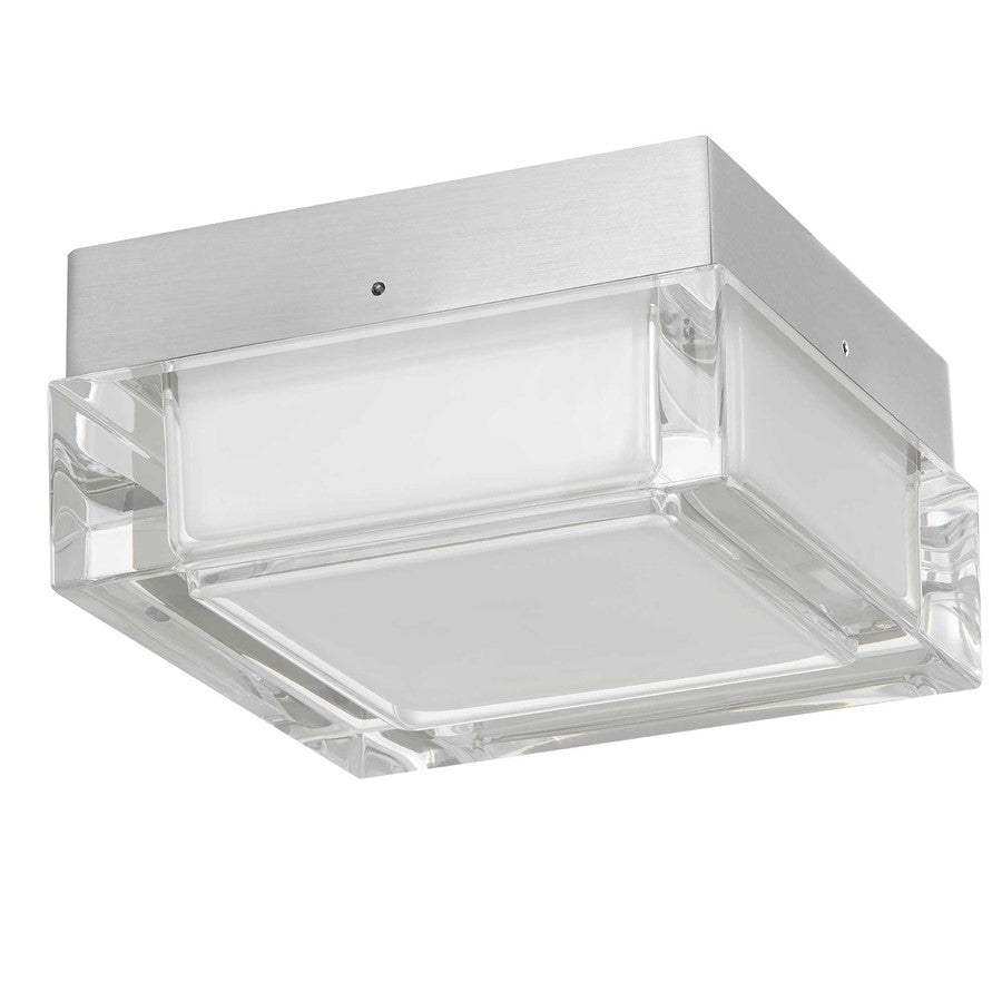 Alteck Box 5" LED Outdoor Flush, Brushed Stainless Steel - AFM0019-3CCT-W-BSS
