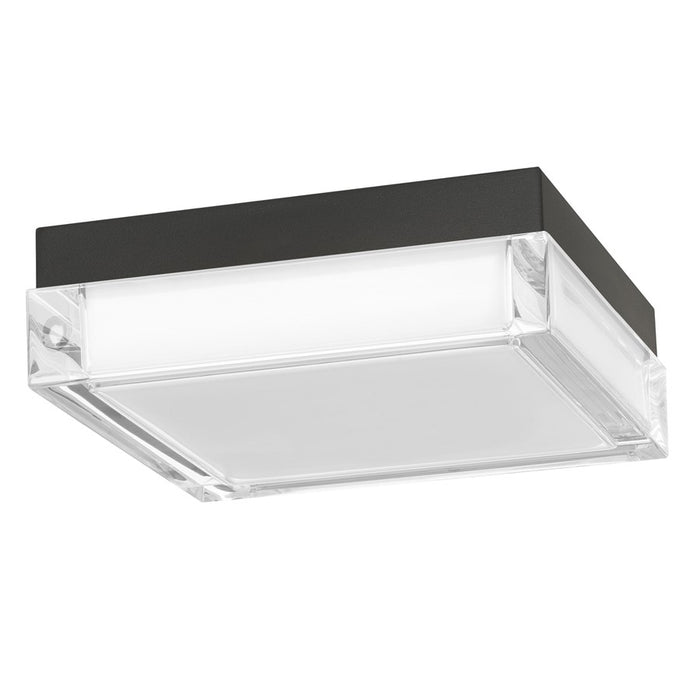 Alteck Box 8" LED Outdoor Flush Mount, Sand Black - AFM0020-3CCT-W-BK