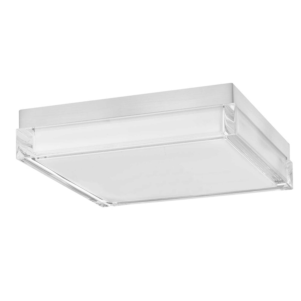 Alteck Box 11" LED Outdoor Flush, Brushed Stainless Steel