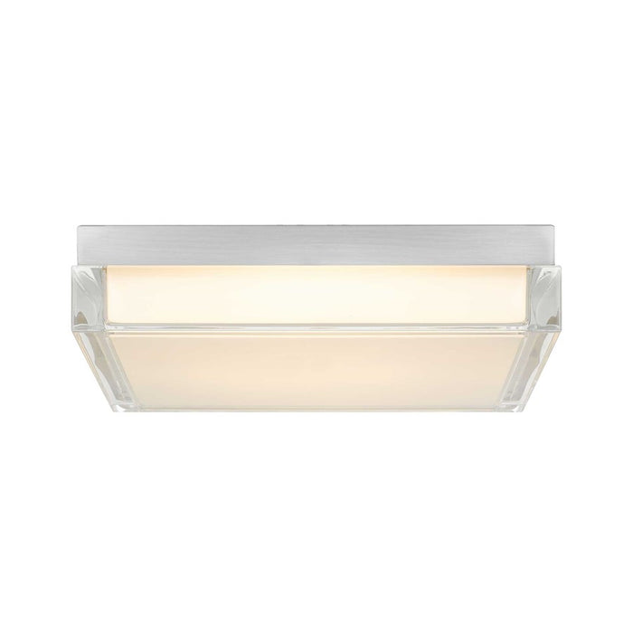 Alteck Box 11" LED Outdoor Flush, Brushed Stainless Steel