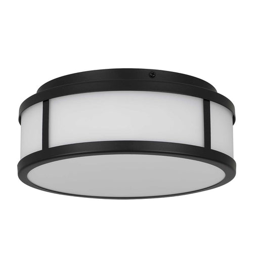 Alteck Panel Rnd 10" LED Outdoor Mount, Black/Etched, Black - AFM0022-3CCT-W-BK