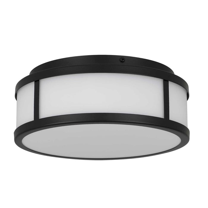 Alteck Panel Rnd 10" LED Outdoor Mount, Black/Etched, Black