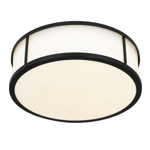 Alteck Panel Rnd 14" LED Outdoor Mount, Black/Etched, Black