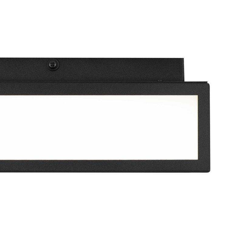 Alteck Panel Square 10in 1-Light LED Outdoor Flush Mount | Contemporary Sand Black Stainless Steel | Entryway & Patio | Model AFM0024-3CCT-W-BK
