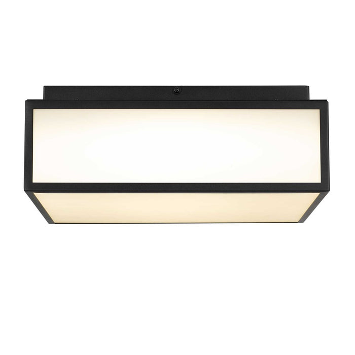 Alteck Panel Sq 14" LED Outdoor Mount, Black/White, Black