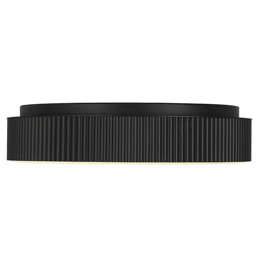 Alteck Ch 13" LED Outdoor Mount, Black/White Opal, Black