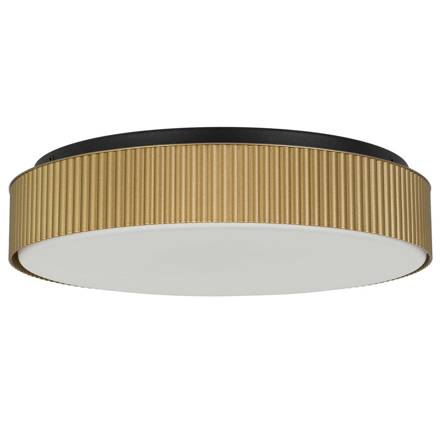 Alteck Ch 13" LED Outdoor Mount, Black/Br/Etched, Black - AFM0065-5CCT-W-BK-PB