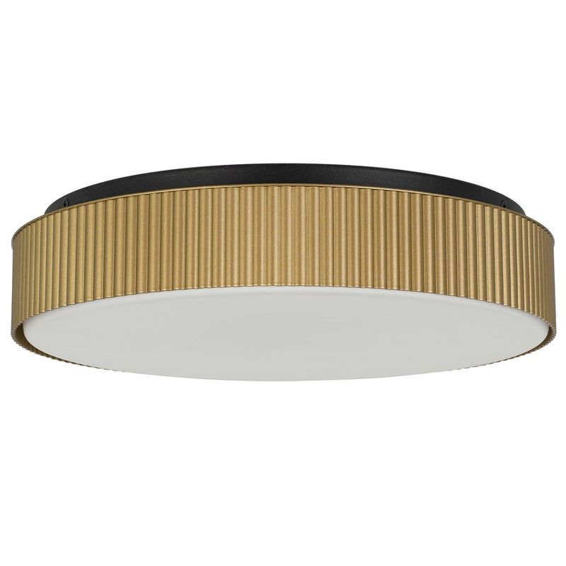 Alteck Channel 13in LED Outdoor Flush Mount | Contemporary Sand Black and Etched White Opal Glass | Covered Patio | Model AFM0065-5CCT-W-BK-PB
