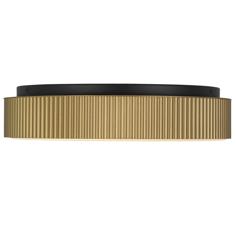 Alteck Channel 13in LED Outdoor Flush Mount | Contemporary Sand Black and Etched White Opal Glass | Covered Patio | Model AFM0065-5CCT-W-BK-PB