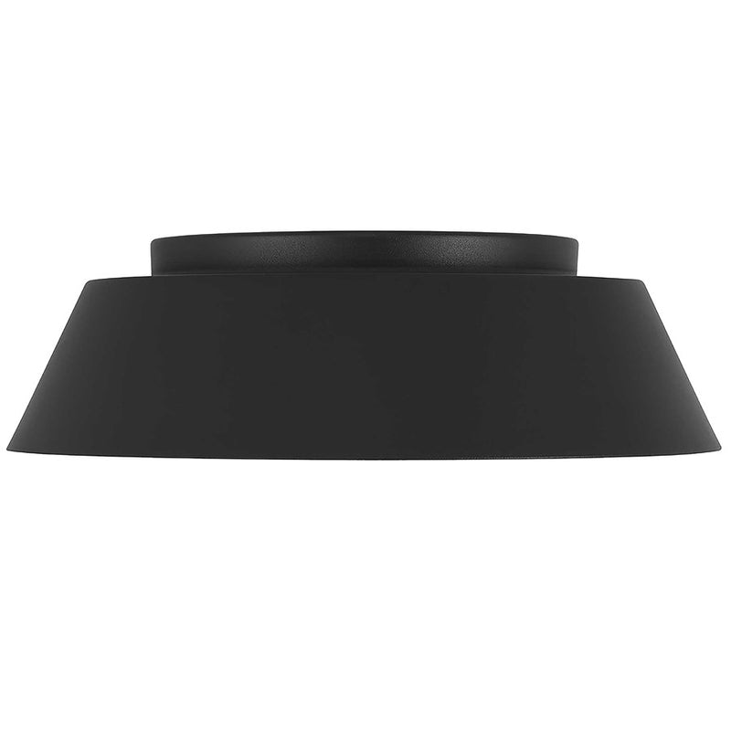 Alteck Pez 11in LED Outdoor Flush Mount | Contemporary Sand Black and Etched White Opal Glass | Porch & Patio | Model AFM0066-5CCT-W-BK