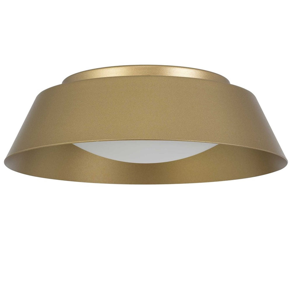 Alteck Pez 11" LED Outdoor Flush Mount, Painted Brass