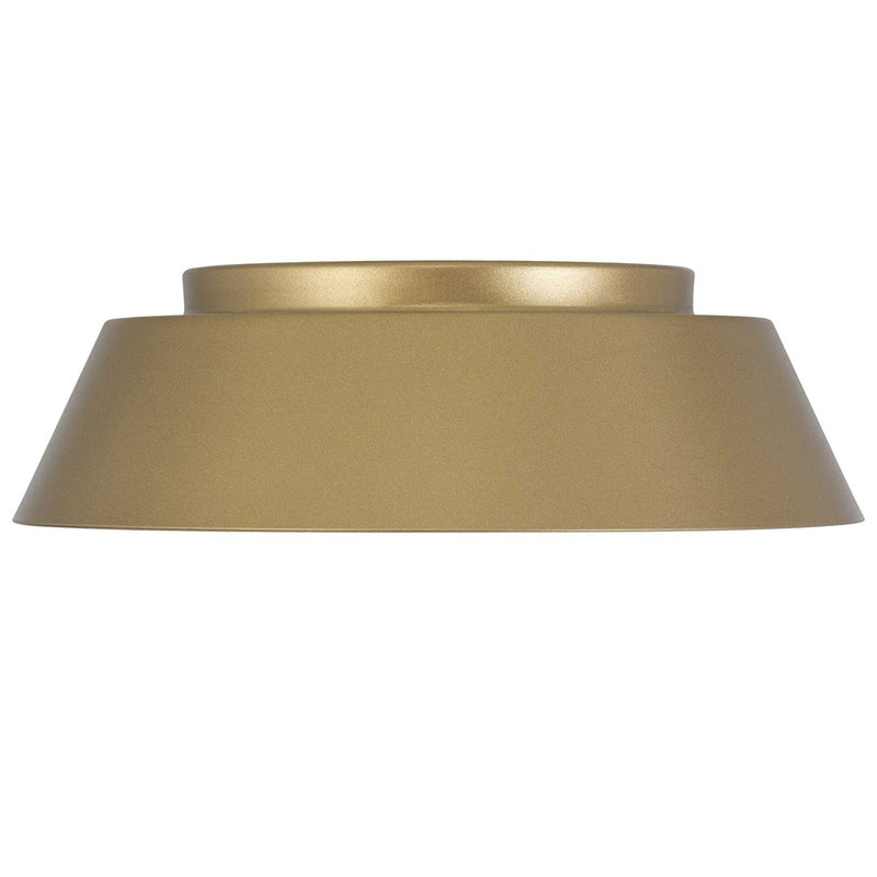 Alteck Pez 11in 1-Light Outdoor Flush Mount | Contemporary Painted Brass and Etched White Opal Glass | Entryway & Covered | Model AFM0066-5CCT-W-PB