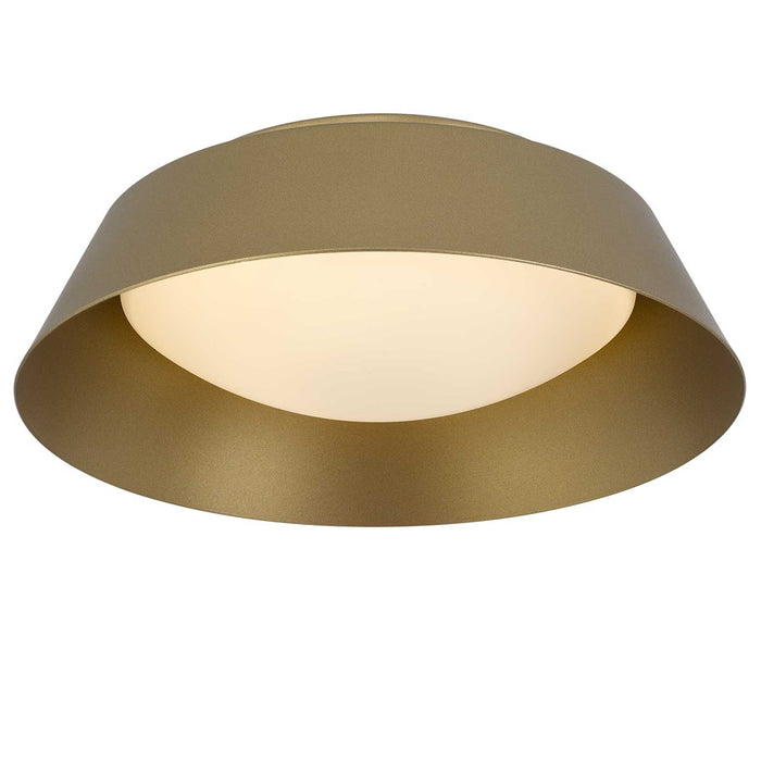 Alteck Pez 11" LED Outdoor Flush Mount, Painted Brass