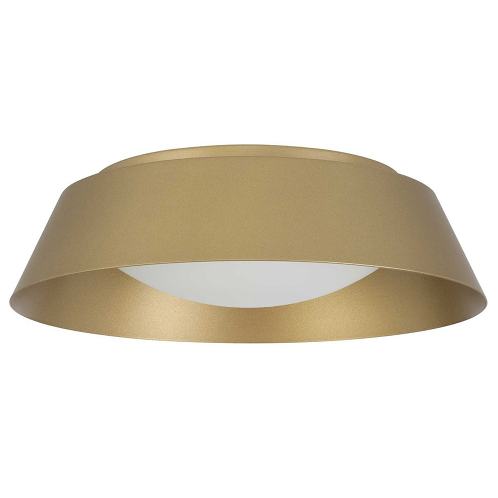 Alteck Pez 15" LED Outdoor Flush Mount, Painted Brass