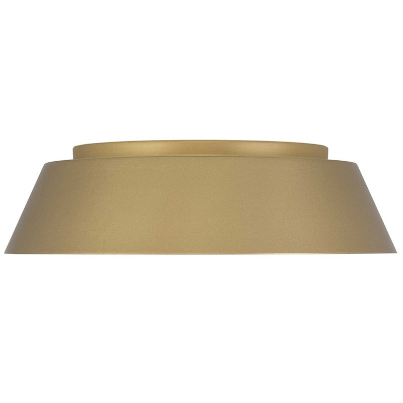Alteck Pez 15in 1-Light Outdoor Flush Mount | Contemporary Painted Brass and White Opal Glass | Covered Patio & Entryway | Model AFM0067-5CCT-W-PB