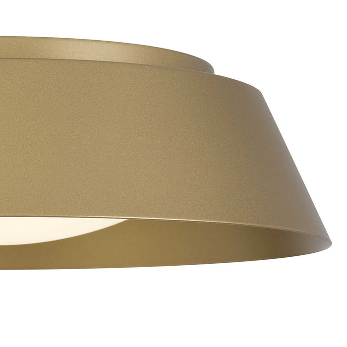 Alteck Pez 15" LED Outdoor Flush Mount, Painted Brass