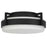 Alteck Ted 12" LED Outdoor Flush, Black/Etched, Sand Black