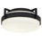 Alteck Ted 12" LED Outdoor Flush, Black/Etched, Sand Black
