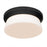 Alteck Skirt 11" LED Outdoor Flush, Black/Etched, Sand Black