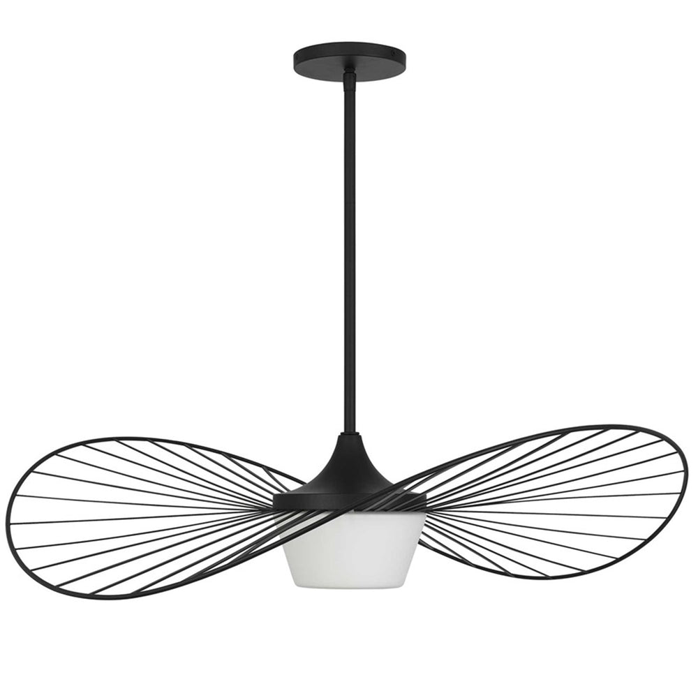 Alteck New Wave 34" Outdoor Pend, Black/White, Sand Black