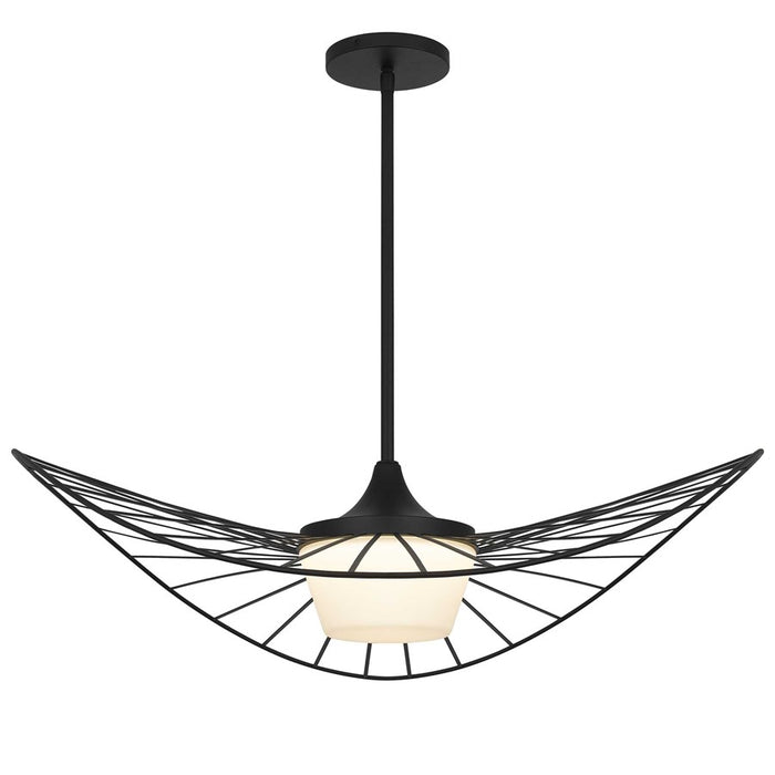 Alteck New Wave 34" Outdoor Pend, Black/White, Sand Black